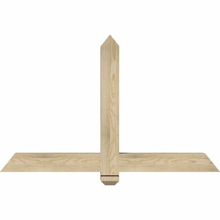 Ekena Millwork Eugene Rough Sawn Timber Gable Bracket, Douglas Fir, 48"W x 30"H x 4"D x 4"F, 15/12 Pitch GBW048X30X0404EUG00RDF